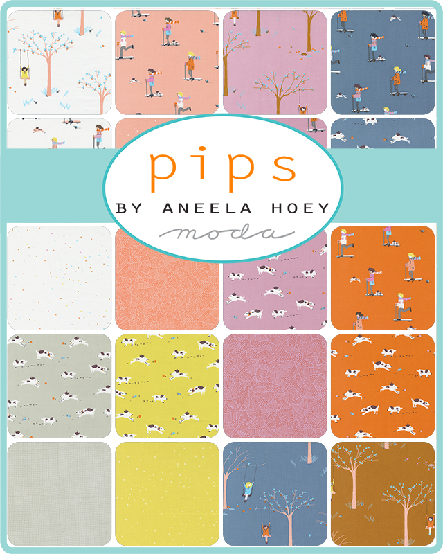 Pips Puppy Dogs Tails Lemon Fiz - Quilt Fabric