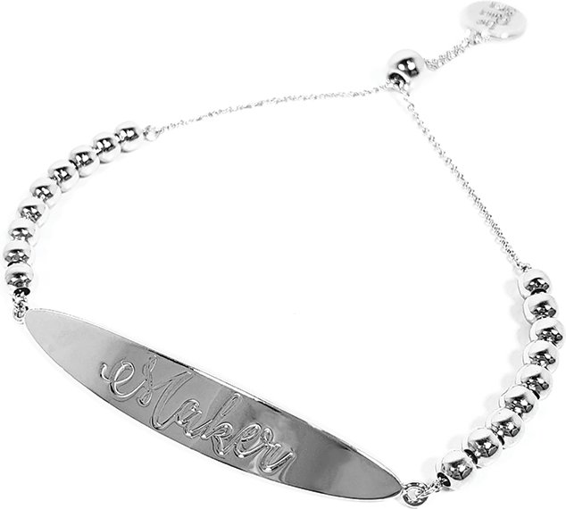 Bracelet Maker Silver, zoomed in. Select this picture to zoom back out.