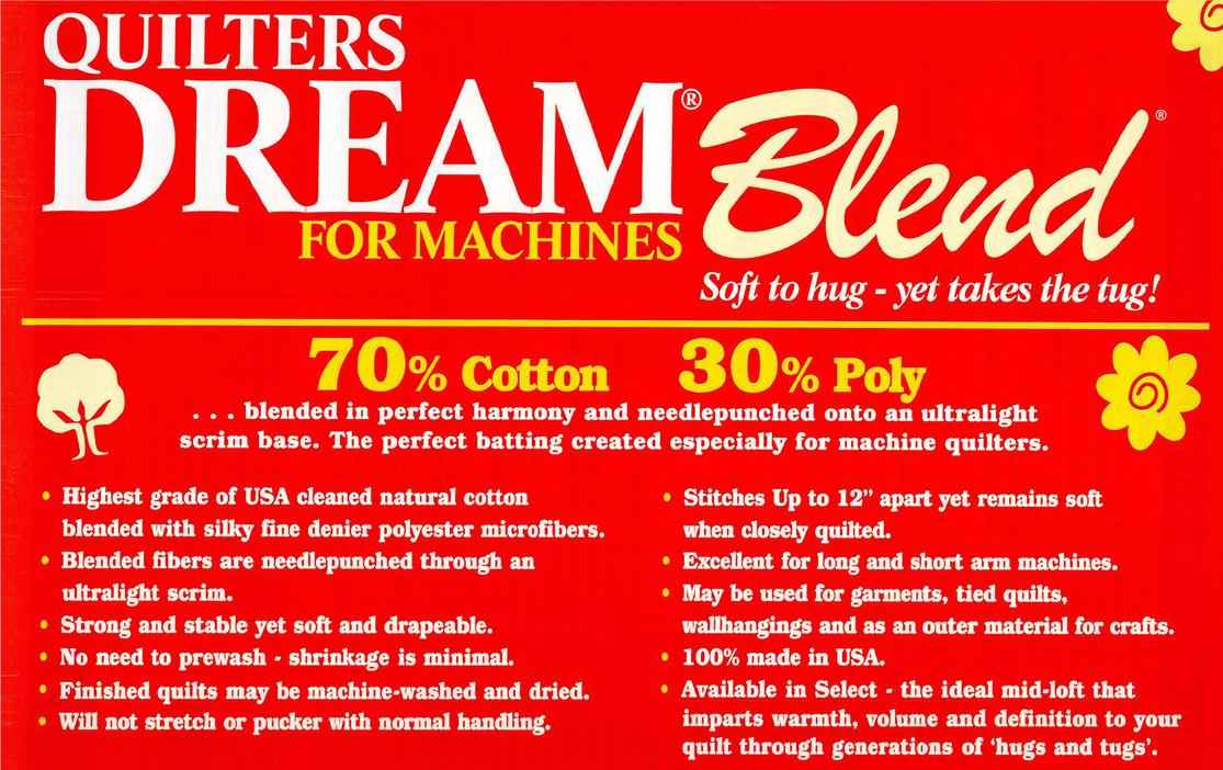 Quilters Dream Blend 70/30 - Queen - Quilt Batting Yardage
