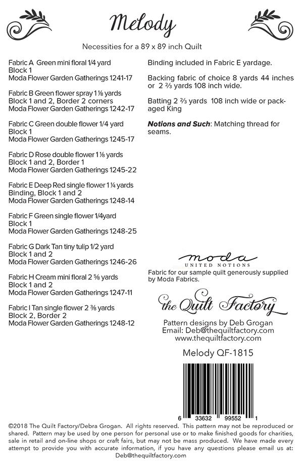 Melody - Quilt Pattern