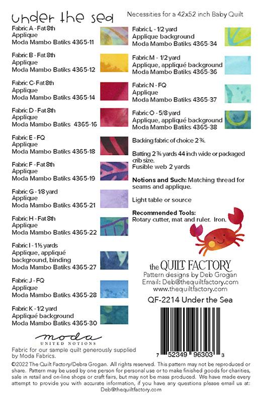 Under the Sea - Quilt Pattern