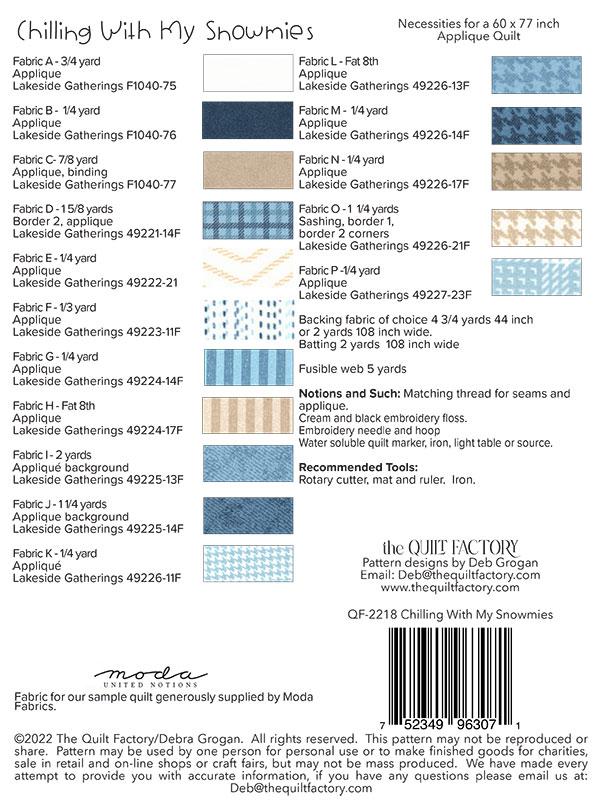 Chilling With My Snowmies - Quilt Pattern