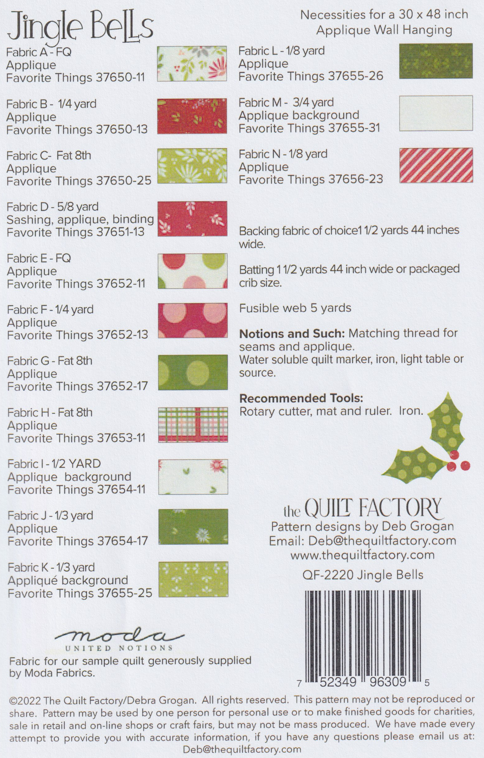 Jingle Bells - Quilt Pattern
