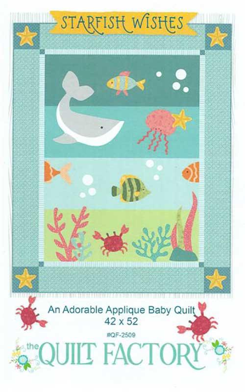 Starfish Wishes - Quilt Pattern, zoomed in. Select this picture to zoom back out.