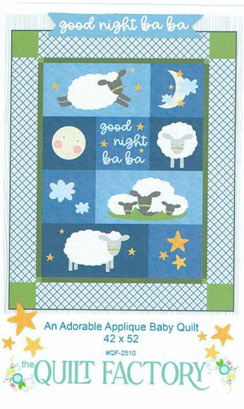 Good Night Ba Ba - Quilt Pattern, zoomed in. Select this picture to zoom back out.
