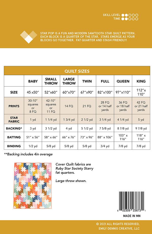 Star Pop - Quilt Pattern