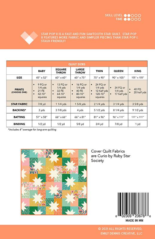 Star Pop II - Quilt Pattern