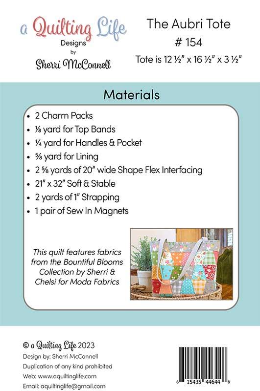 The Aubri Tote - Quilt Pattern