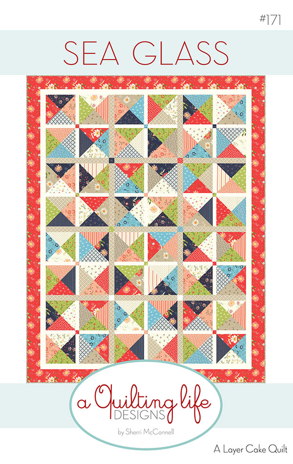 Sea Glass - Quilt Pattern, zoomed in. Select this picture to zoom back out.