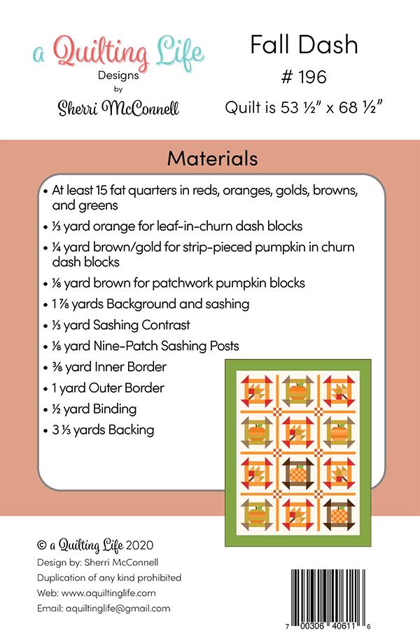 Fall Dash - Quilt Pattern