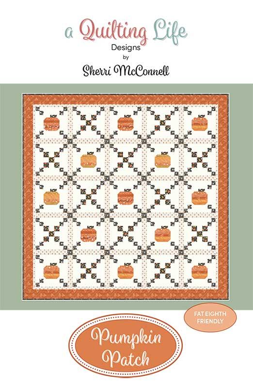 Pumpkin Patch - Quilt Pattern, zoomed in. Select this picture to zoom back out.