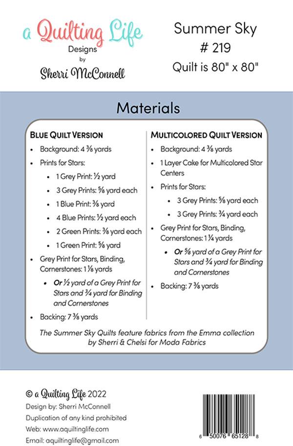 Summer Sky - Quilt Pattern