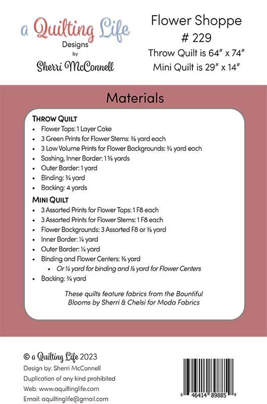 Flower Shoppe - Quilt Pattern