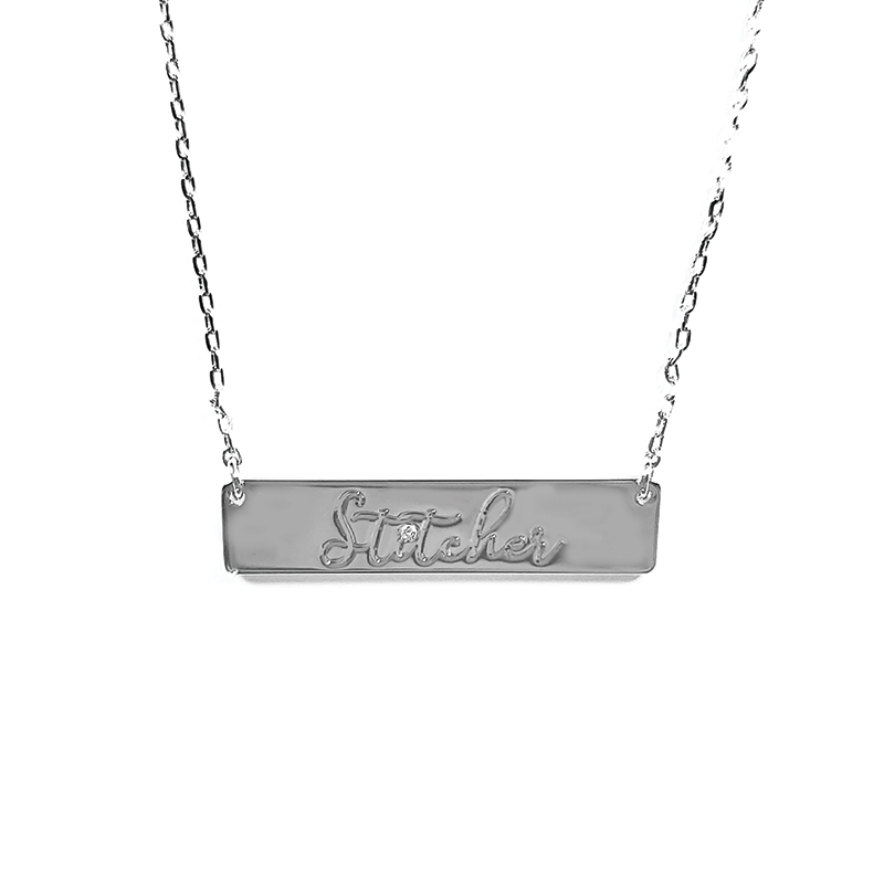 Pendant Stitcher Bar Silver