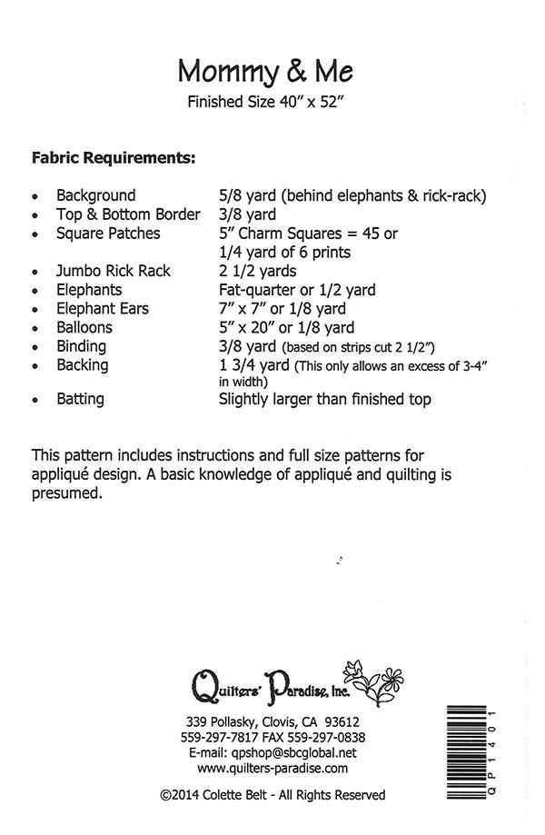 Mommy and Me - Quilt Pattern