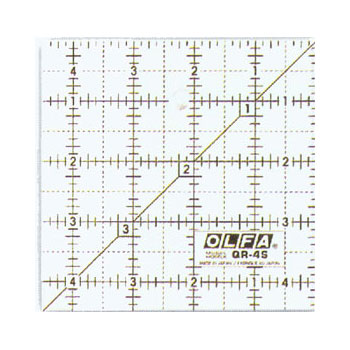 Frosted Square Quilting Ruler 4.5"