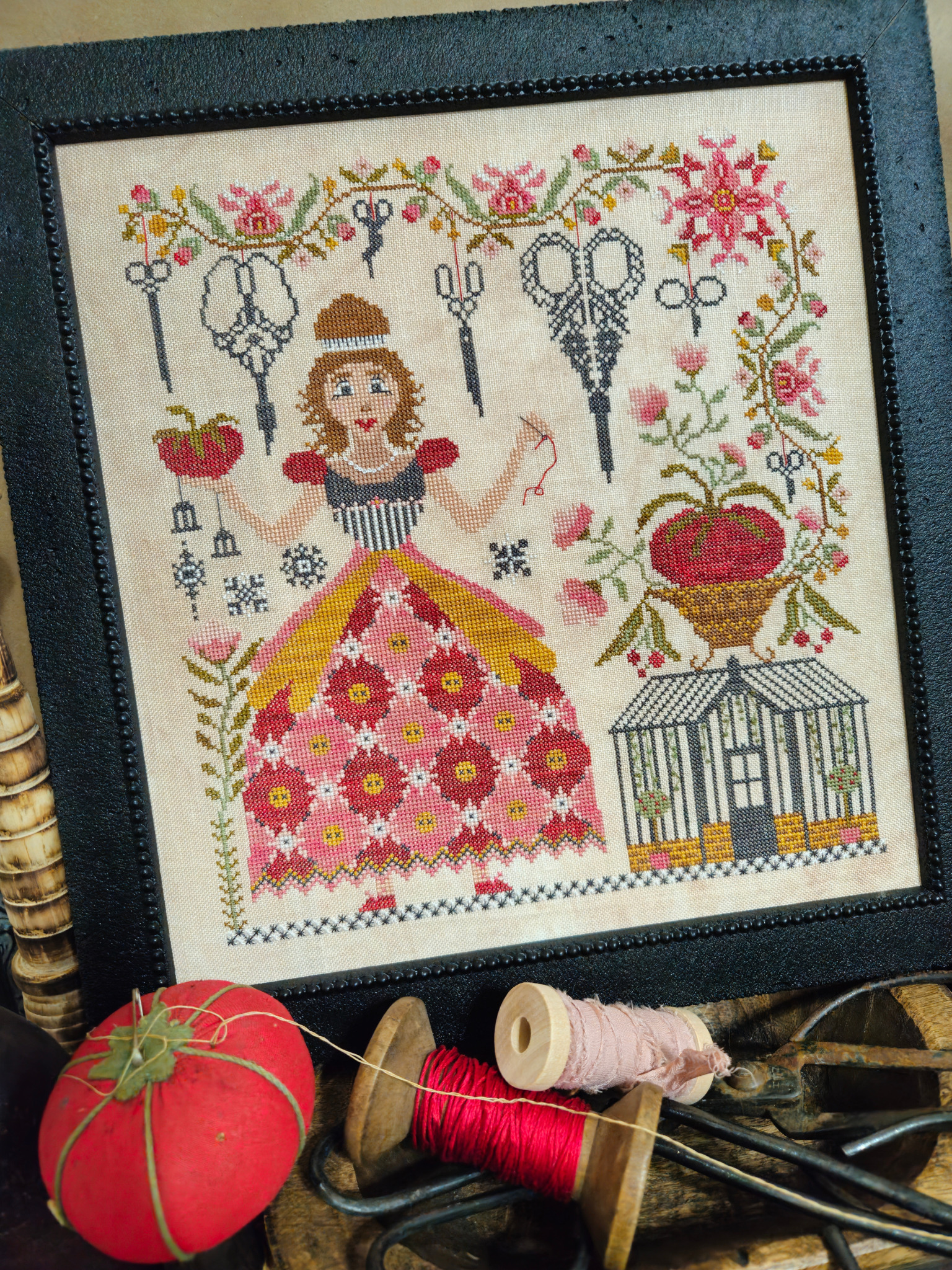 Stitching Maiden - Cross Stitch Pattern
