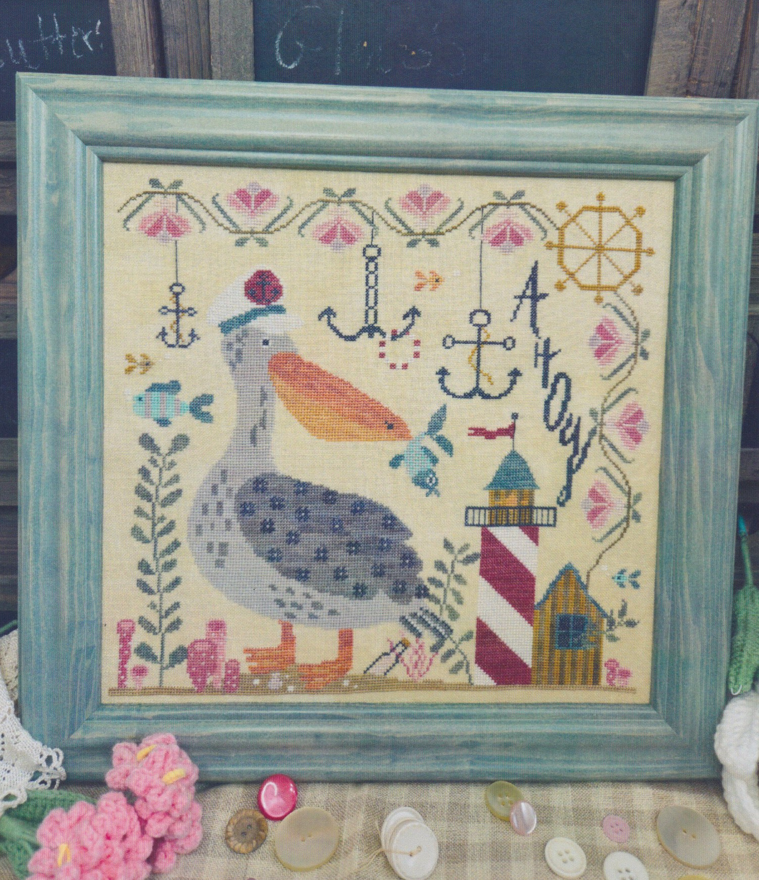 Captain Patchy Pelican - Cross Stitch Pattern