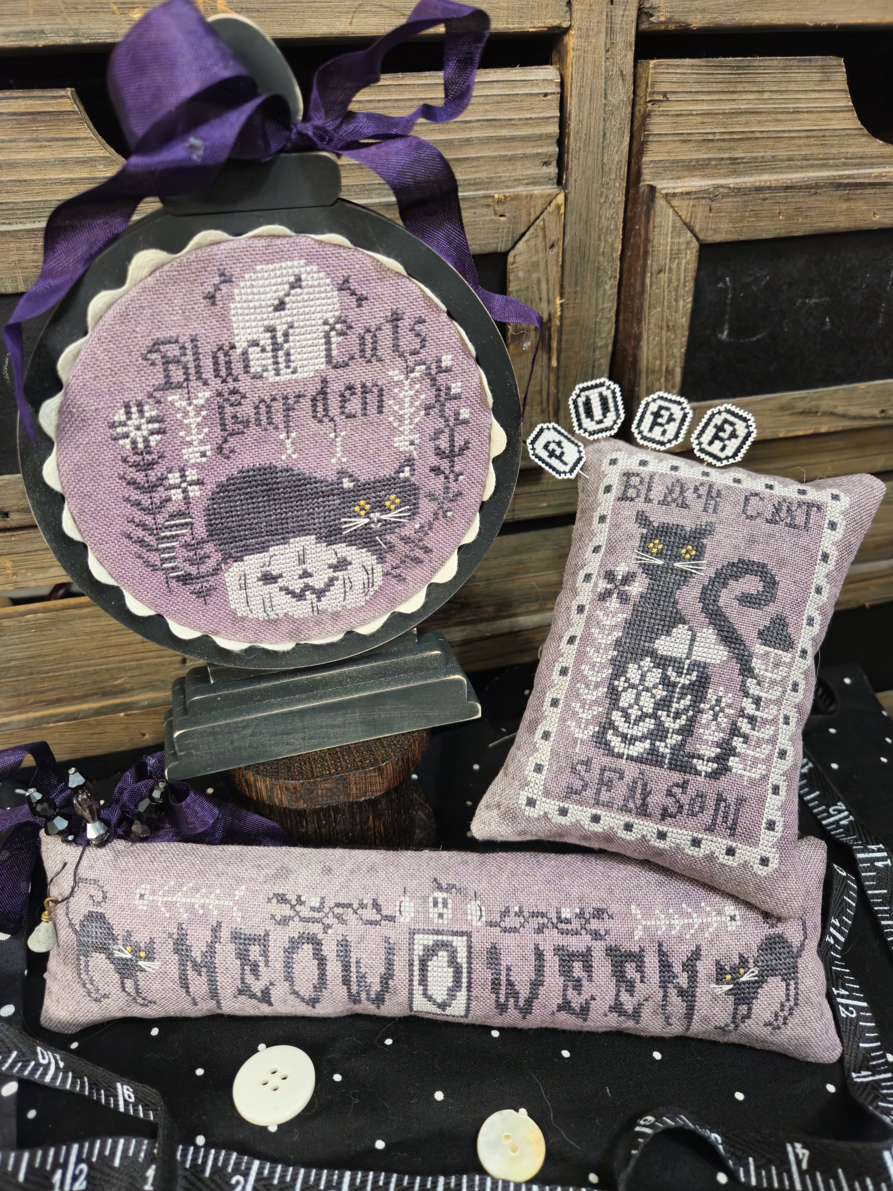 Meow O Ween - Halloween Cross Stitch Pattern