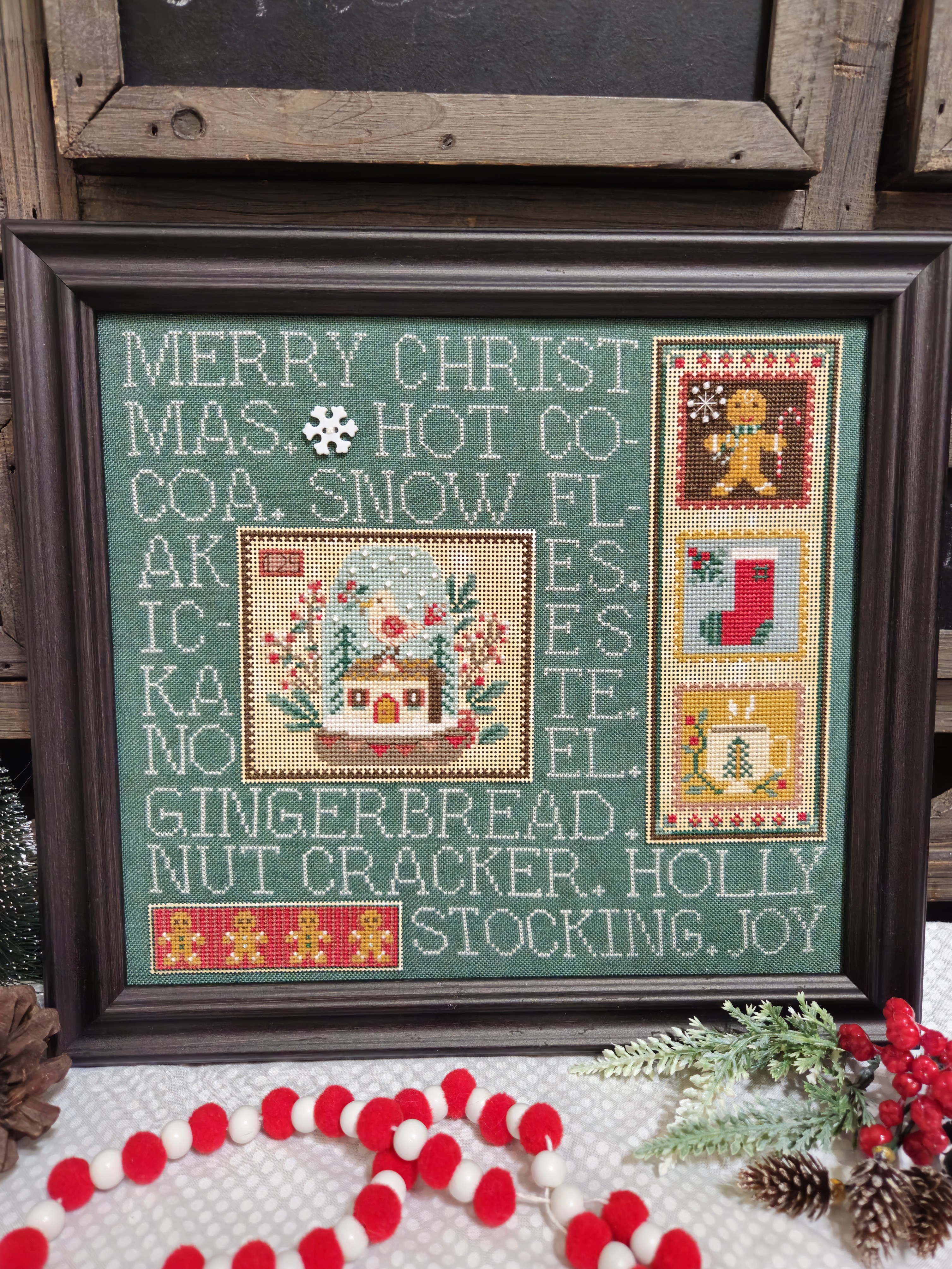 Mixed Media Retro Christmas - Cross Stitch Pattern