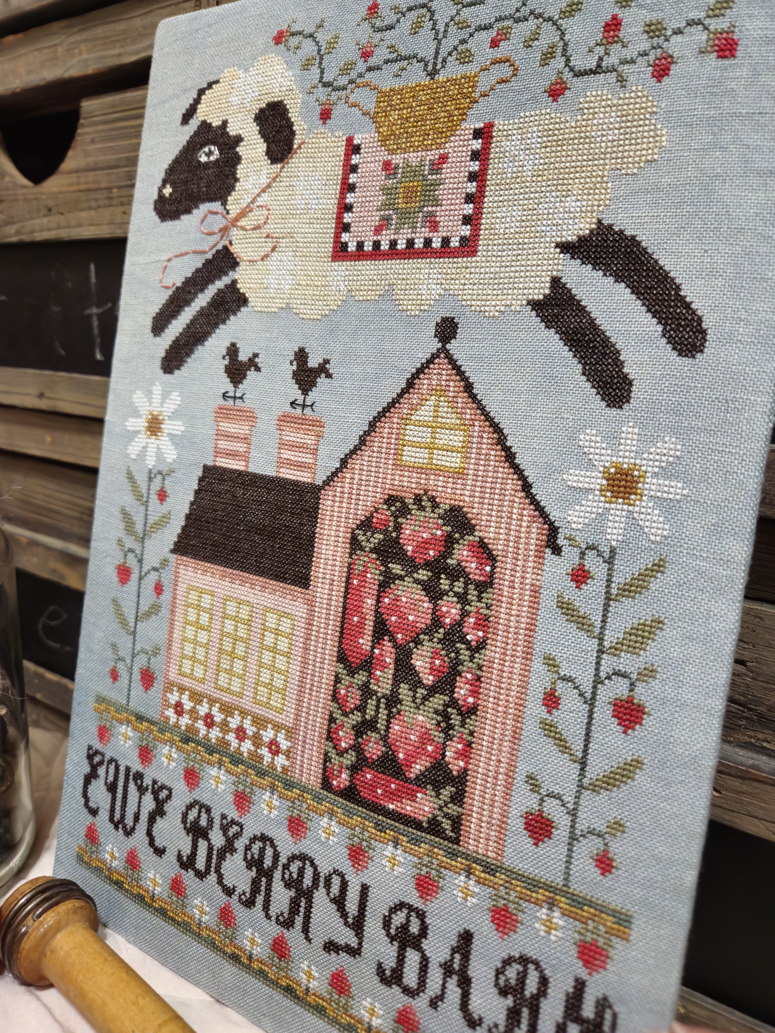 Ewe Berry Barn - Cross Stitch Pattern