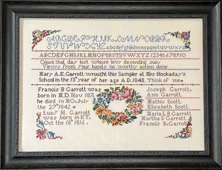 Mary Garrot 1848 - Cross Stitch Pattern