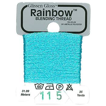 Iridescent Pale Blue Rainbow Blending Thread