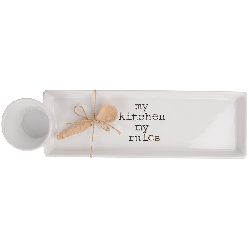 2 Section Tray My Kitchen/Rules