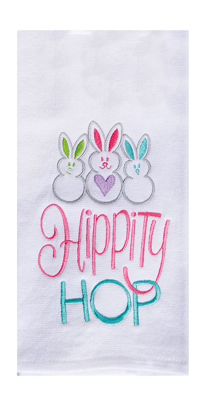 Terry Towel Embroidery Hippity Hop