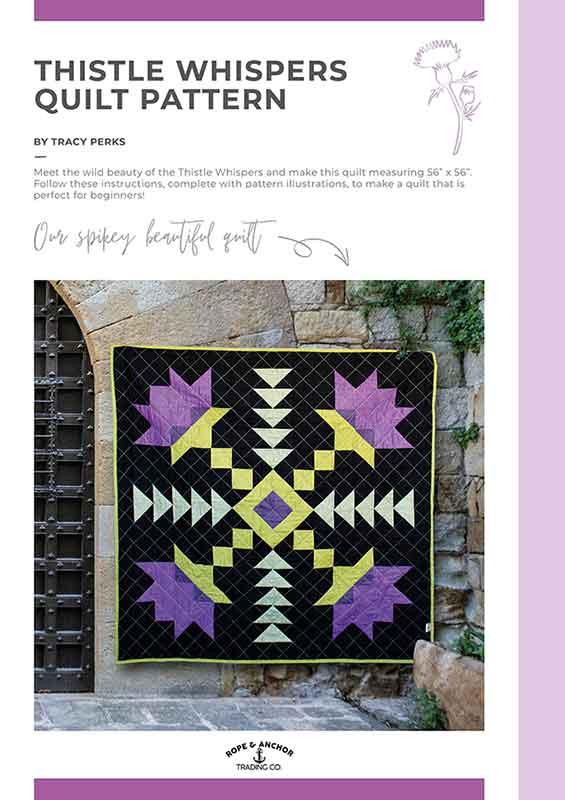 Thistle Whispers - Quilt Pattern, zoomed in. Select this picture to zoom back out.
