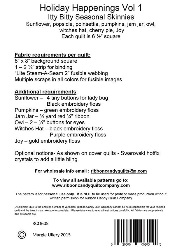 Holiday Happenings Vol 1 - Quilt Pattern