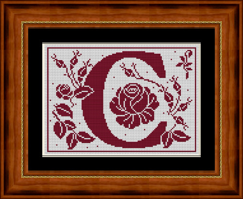 Ornate Letter C - Cross Stitch Pattern