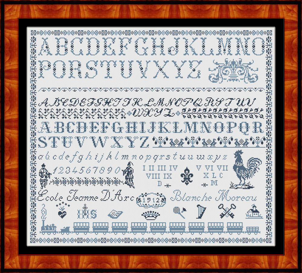 Blanche Moreau 1912 - Cross Stitch Pattern