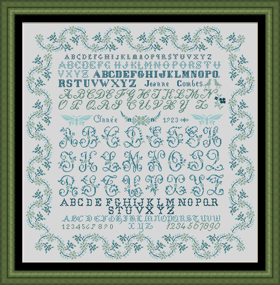 Jeannes Combes 1923 - Cross Stitch Pattern