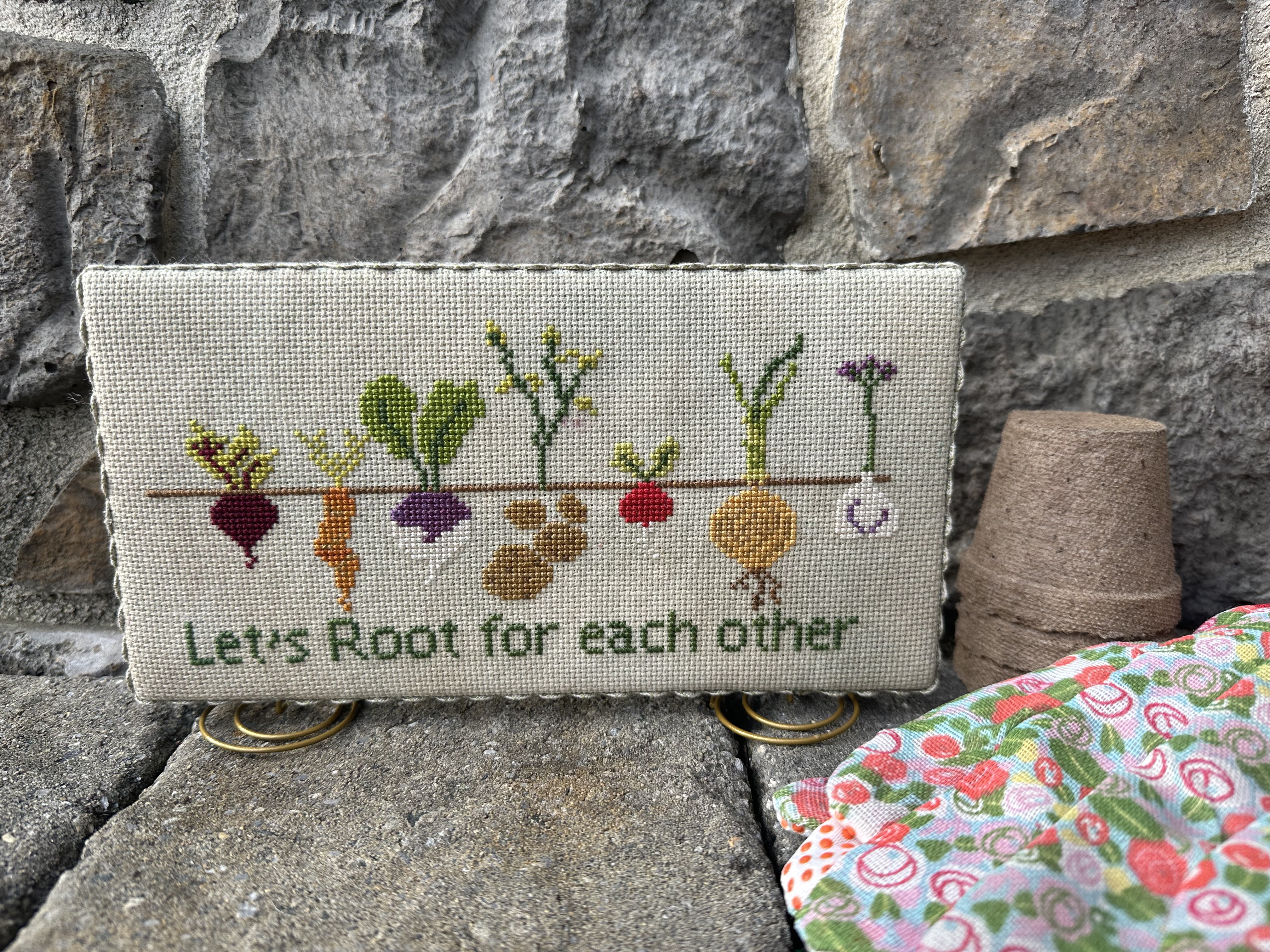 Let's Root for Each Other - Cross Stitch Pattern
