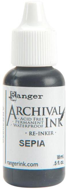 Ranger Archival Ink Reinker - Sepia