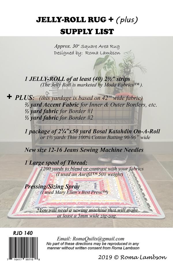 Jelly Roll Rug Plus - Quilt Pattern