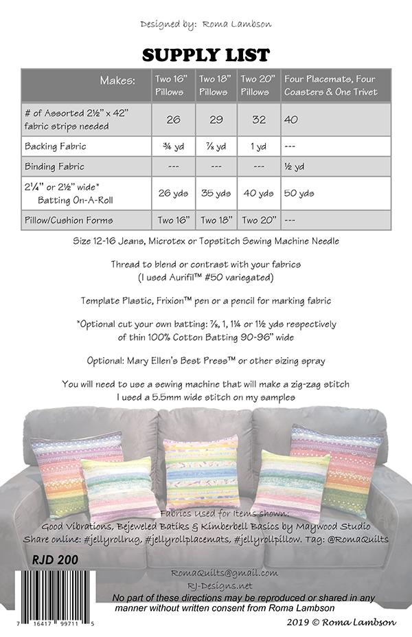 Pillows and Placemats - Sewing Pattern