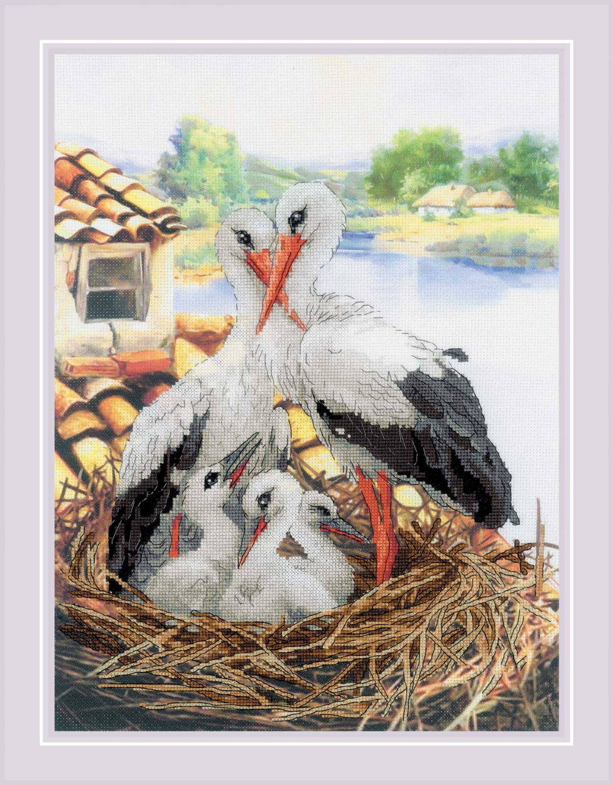 Stork Family  - Cross Stitch Kit