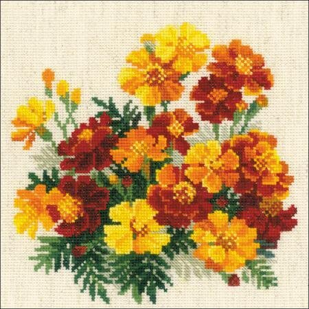 Marigolds - Flowers Cross Stitch Kit