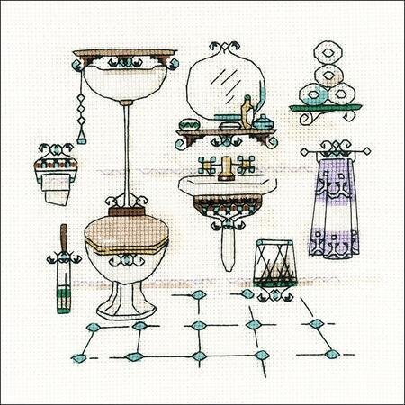 Bathroom Interior - Cross Stitch Kit