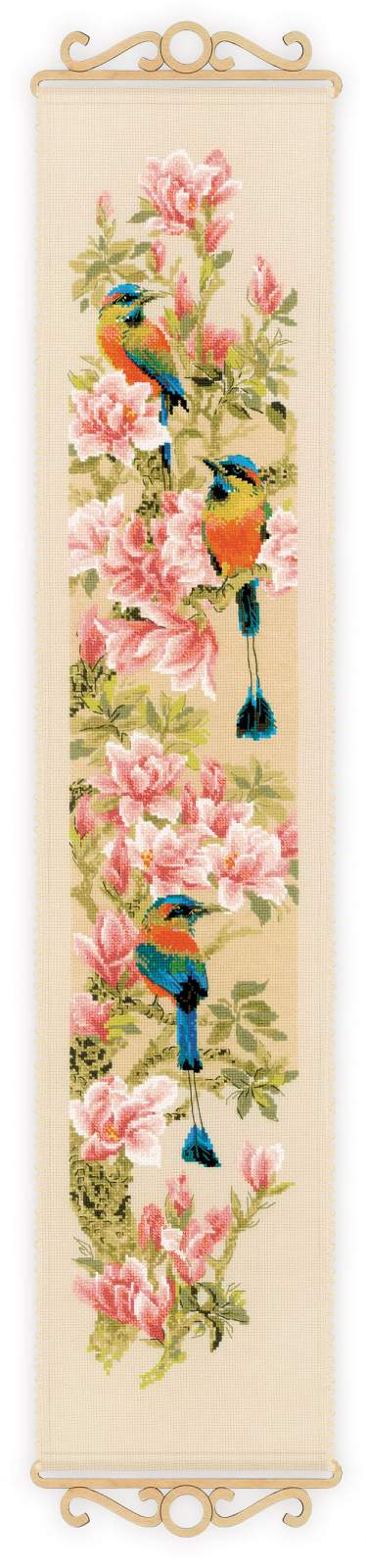 Tropical Birds Wall Hanging - Cross Stitch Kit