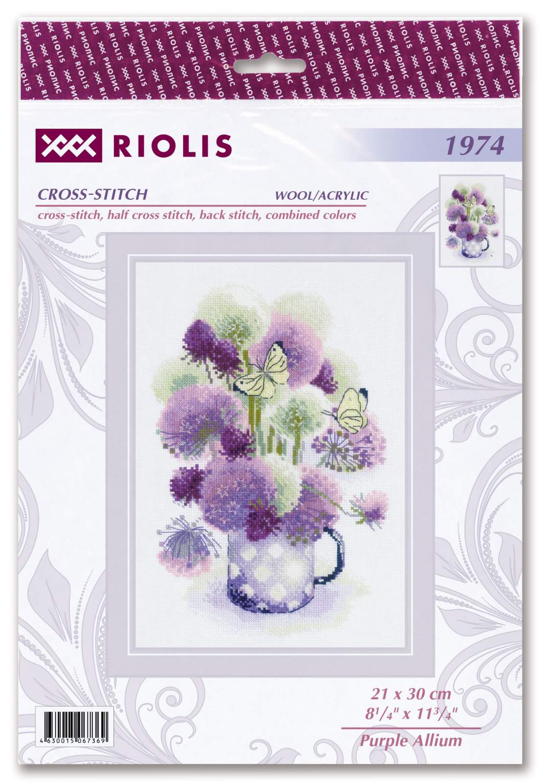 Purple Allium - Cross Stitch Kit
