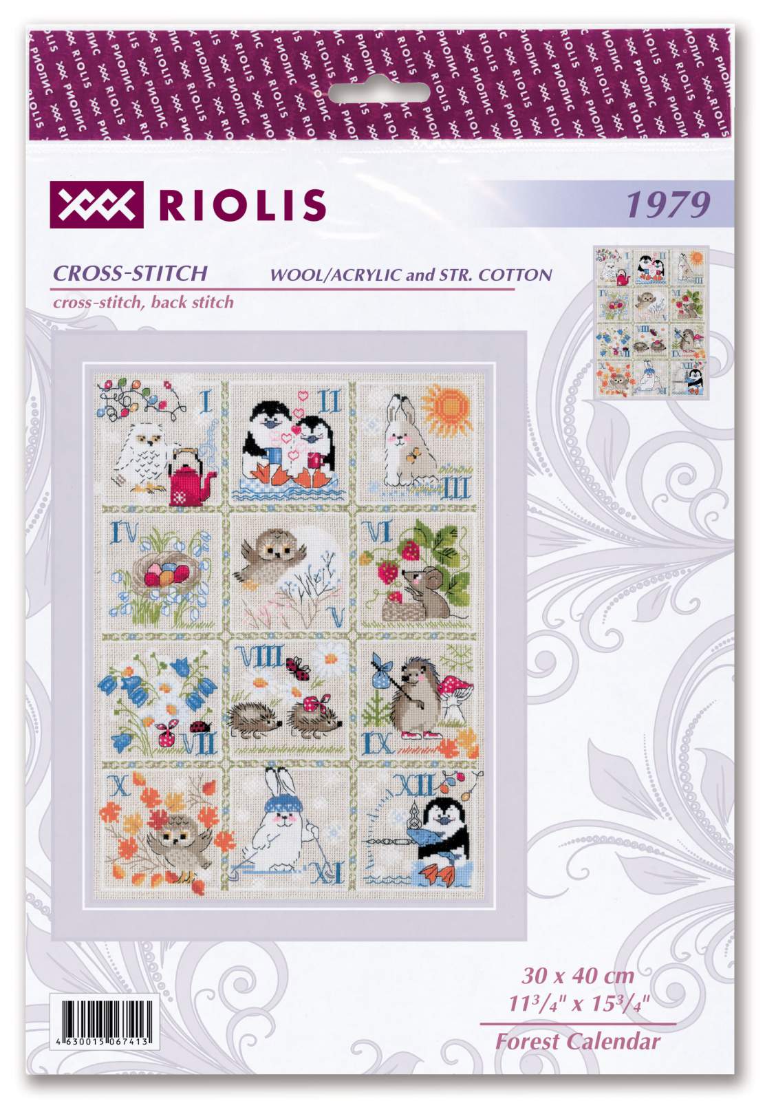 Forest Calendar - Cross Stitch Kit