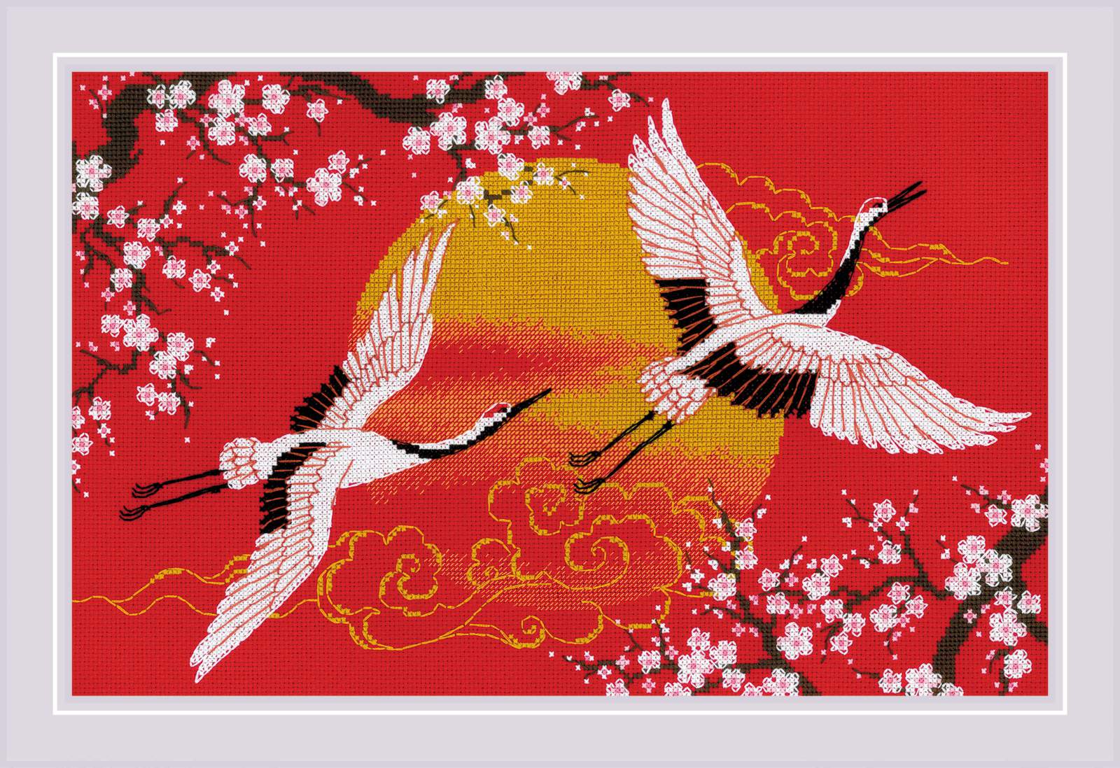 Under Heaven Cranes - Cross Stitch Kit