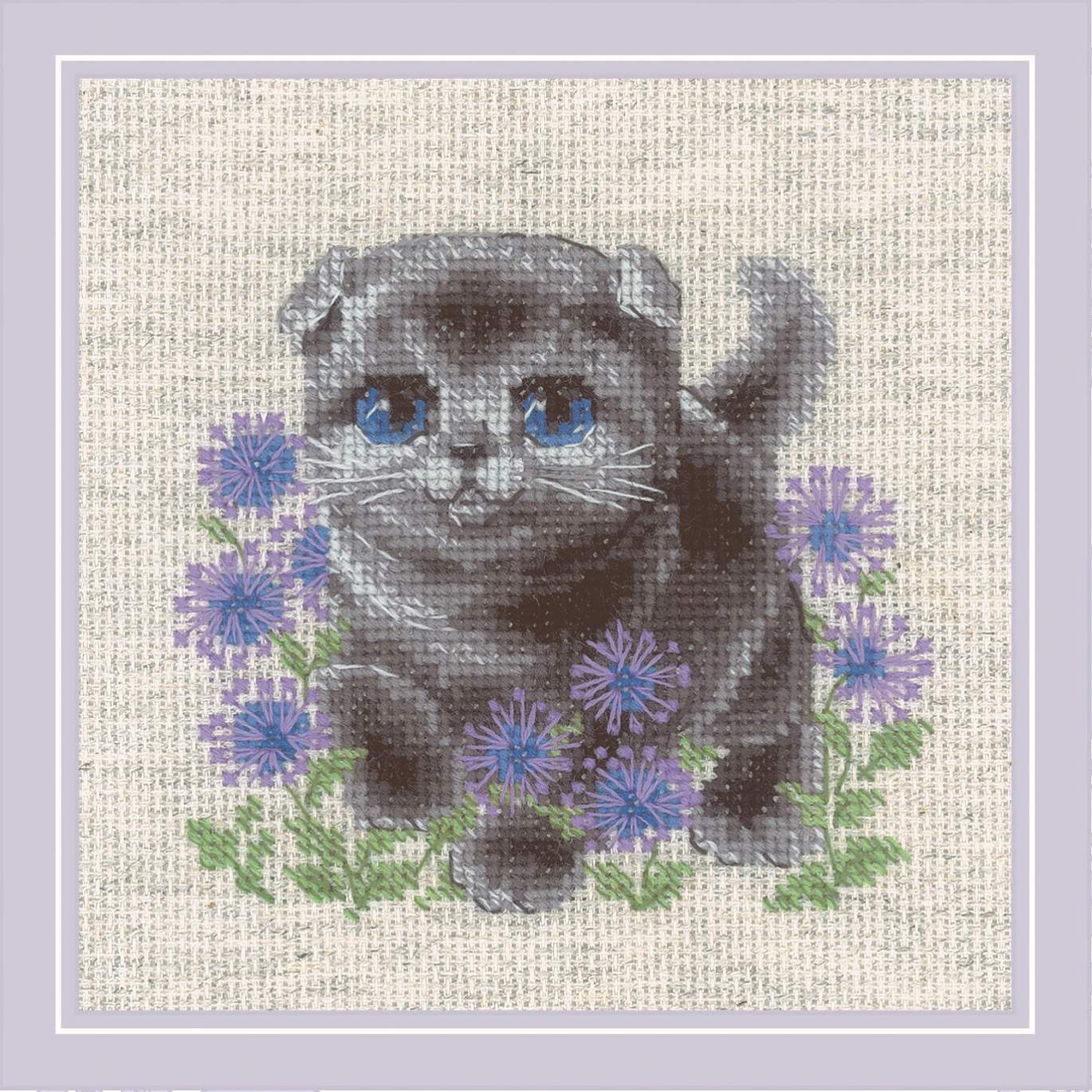 Lop-eared Kitten - Cross Stitch Kit