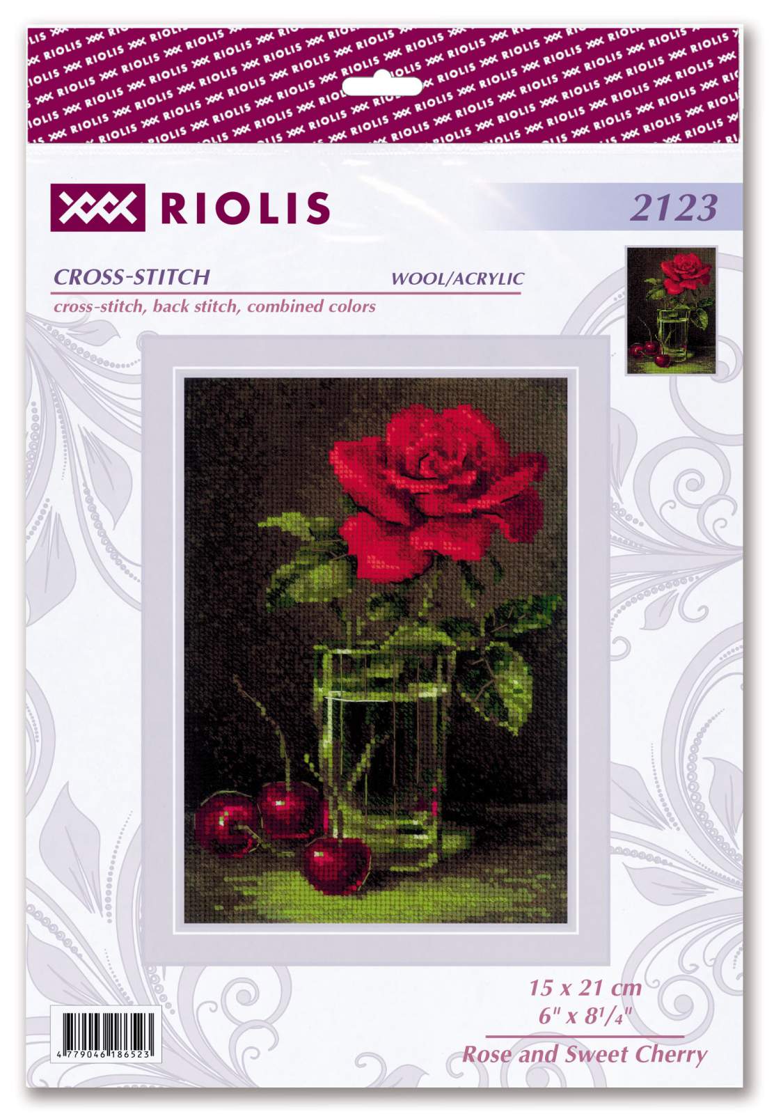 Rose and Sweet Cherry - Cross Stitch Kit