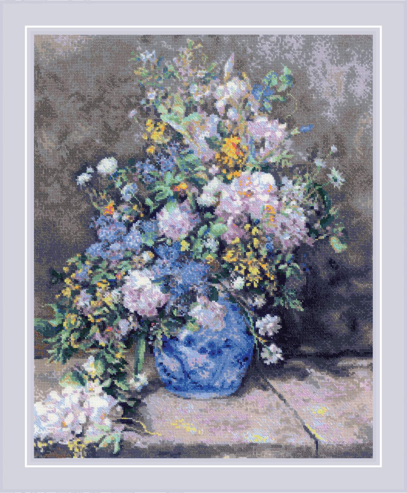 Spring Bouquet - Painting by Renoir - Cross Stitch Kit