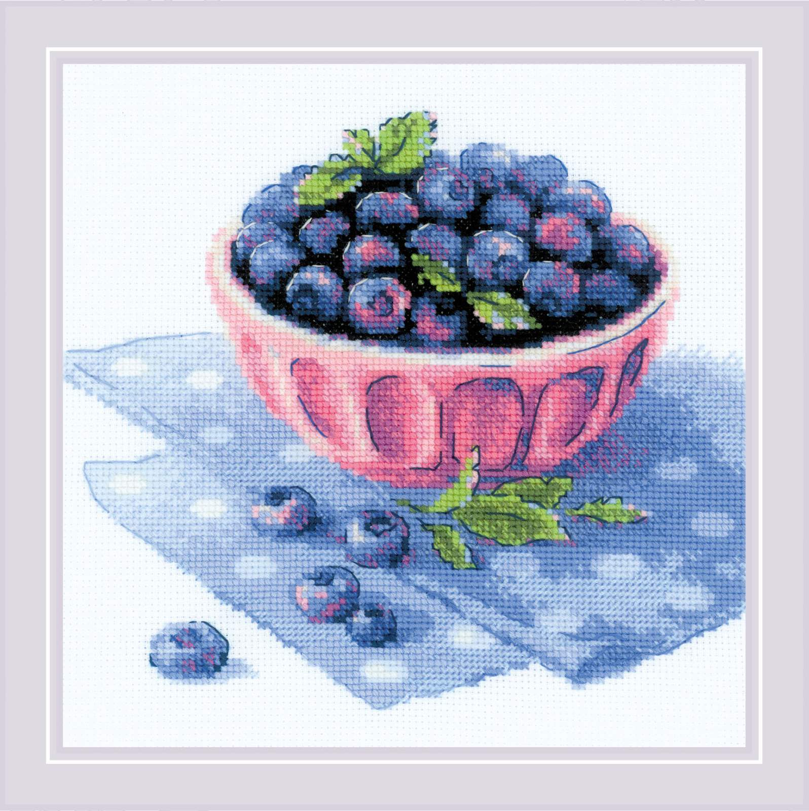 Ripe Blueberry - Cross Stitch Kit