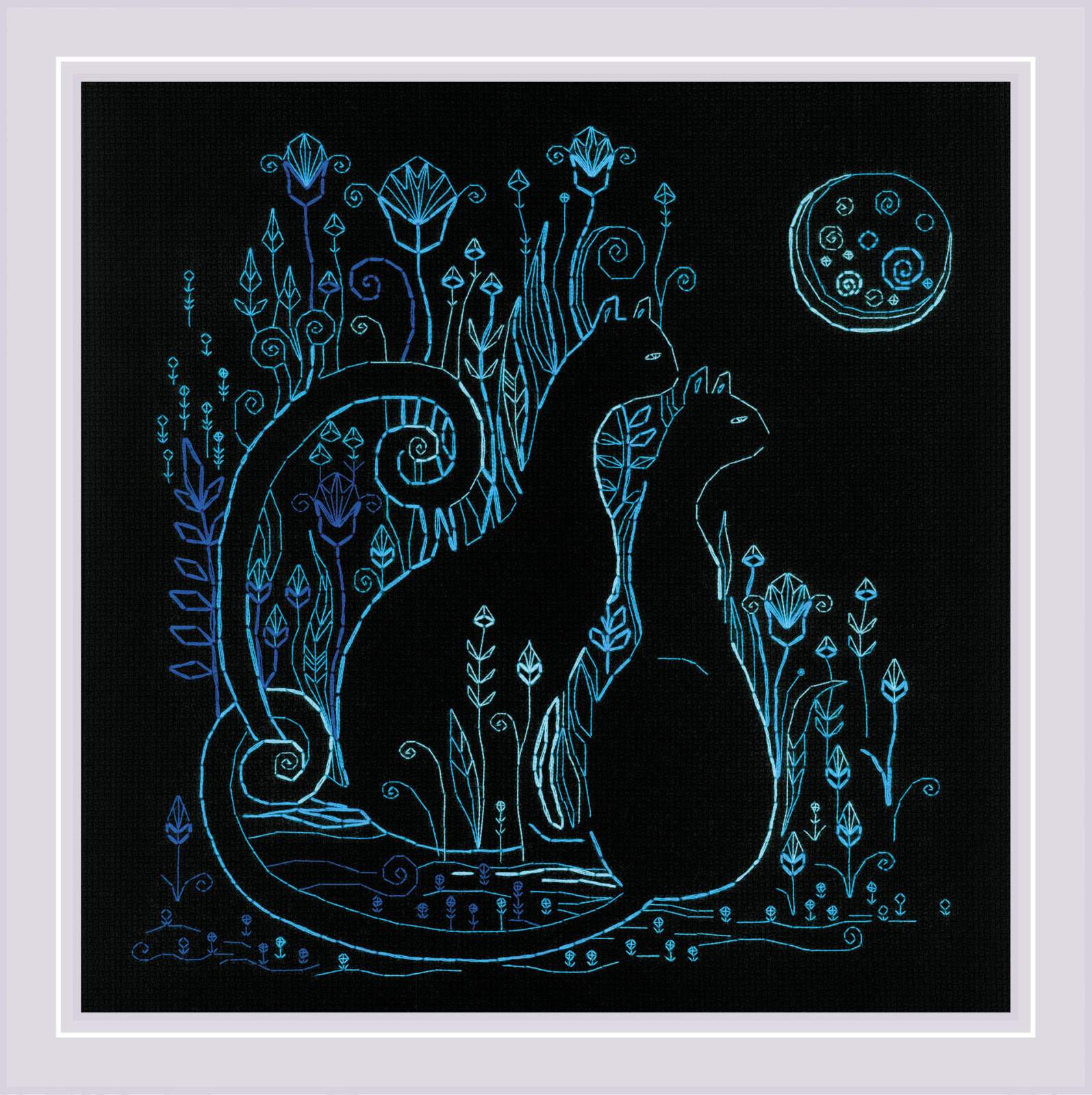 Cats - Moonlight - Cross Stitch Kit